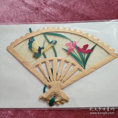 叶脉+麦秸画艺术书签(手工制作七八十年代出口创汇产品)