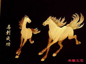 麦秸画《马到成功》 中原禾馨的艺术与匠心